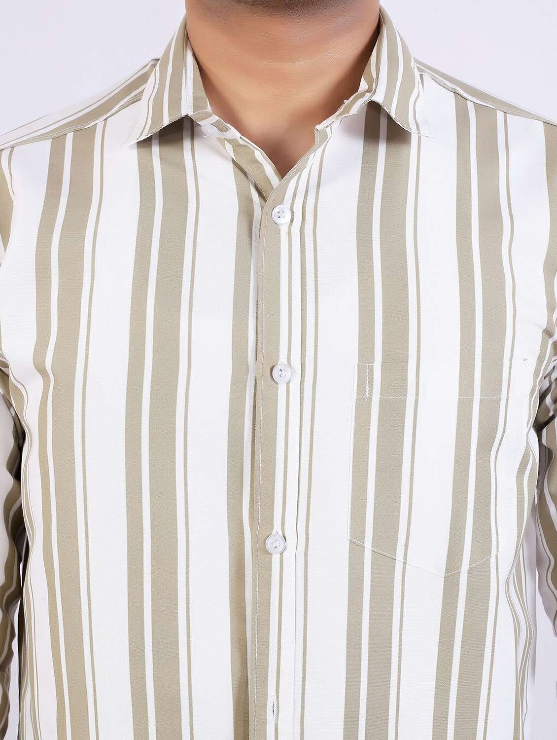 men striped long sleeve regular fit casual shirt - 22399113 -  Standard Image - 1
