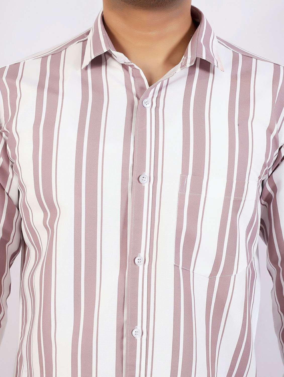 men striped long sleeve regular fit casual shirt - 22399114 -  Standard Image - 1
