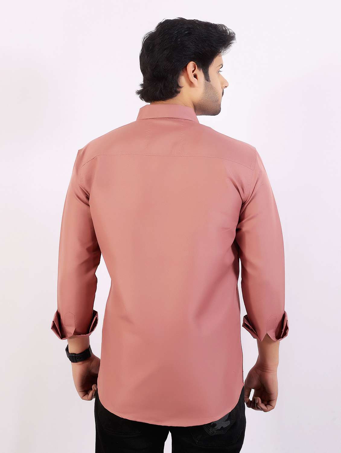 men solid long sleeve regular fit casual shirt - 22399127 -  Standard Image - 4