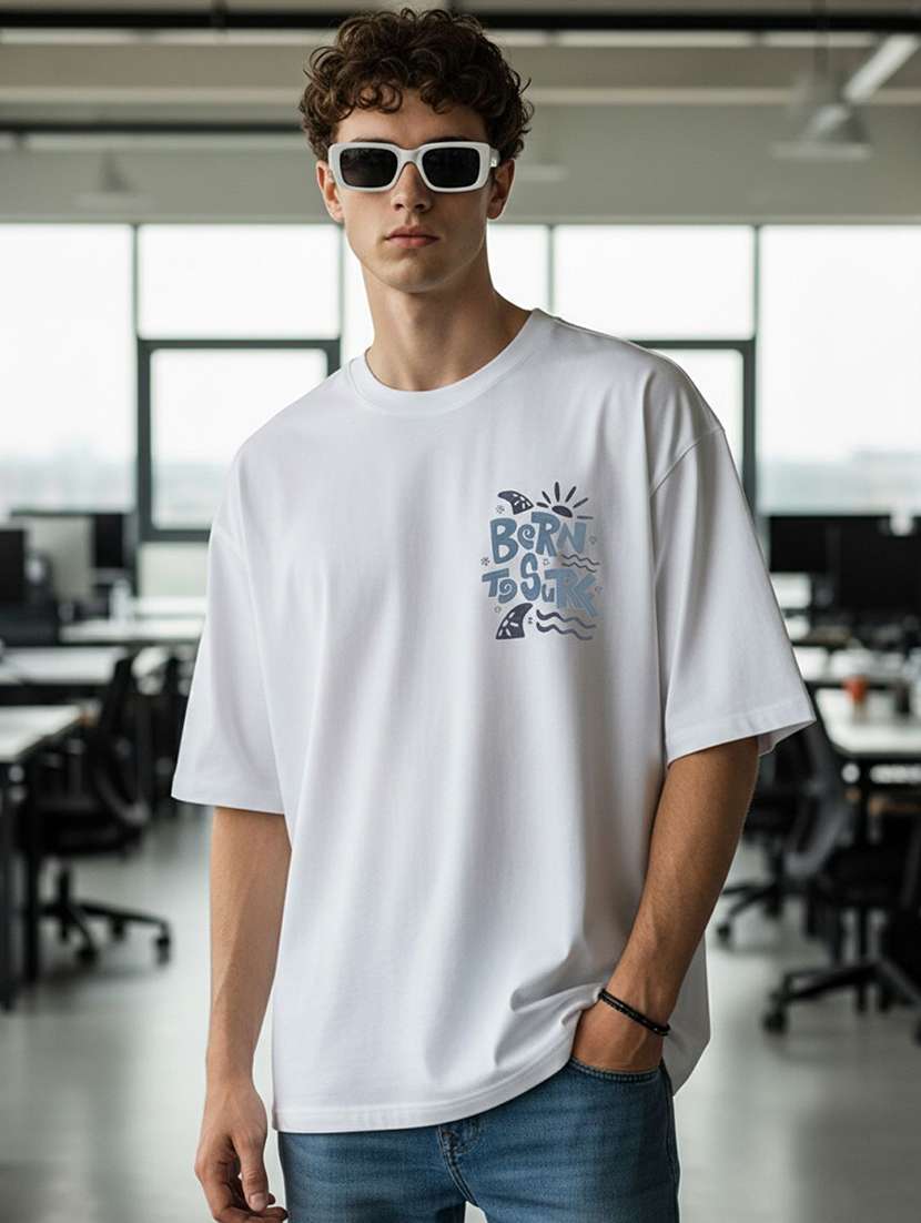 men printed short sleeve oversized t-shirt - 22399266 -  Standard Image - 1