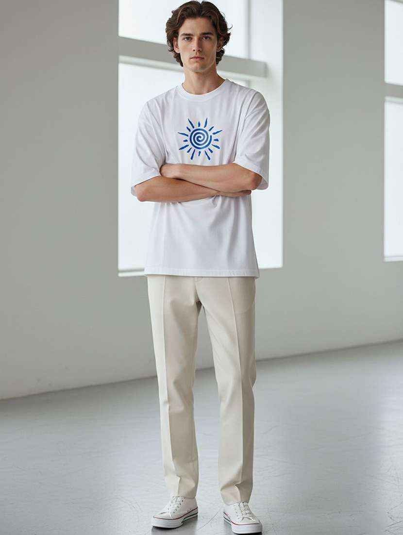 men printed short sleeve oversized t-shirt - 22399277 -  Standard Image - 4