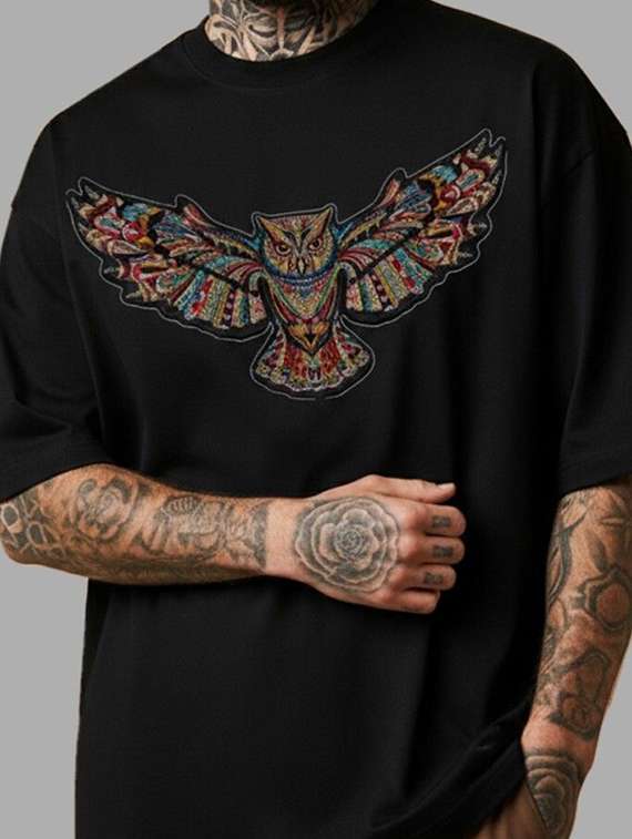 men graphic short sleeve oversized t-shirt - 22399280 -  Standard Image - 1