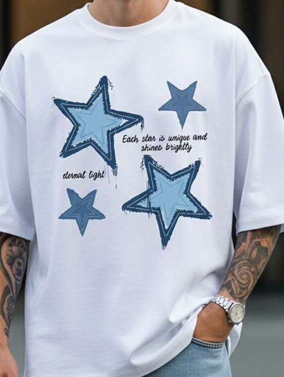 men printed short sleeve oversized t-shirt - 22399282 -  Standard Image - 1