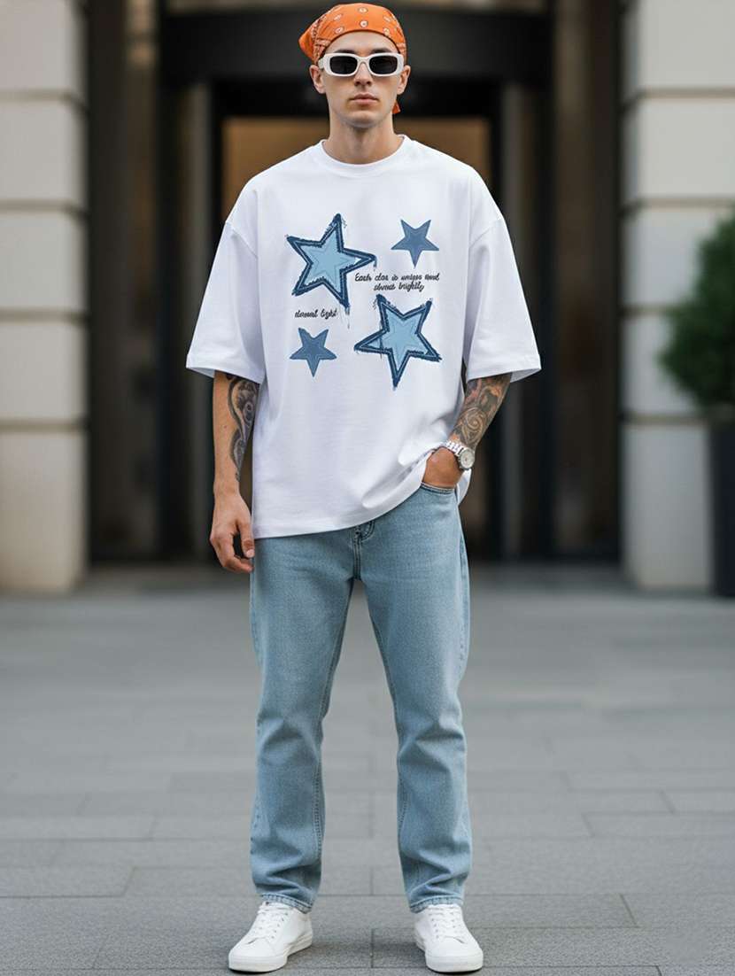 men printed short sleeve oversized t-shirt - 22399282 -  Standard Image - 4