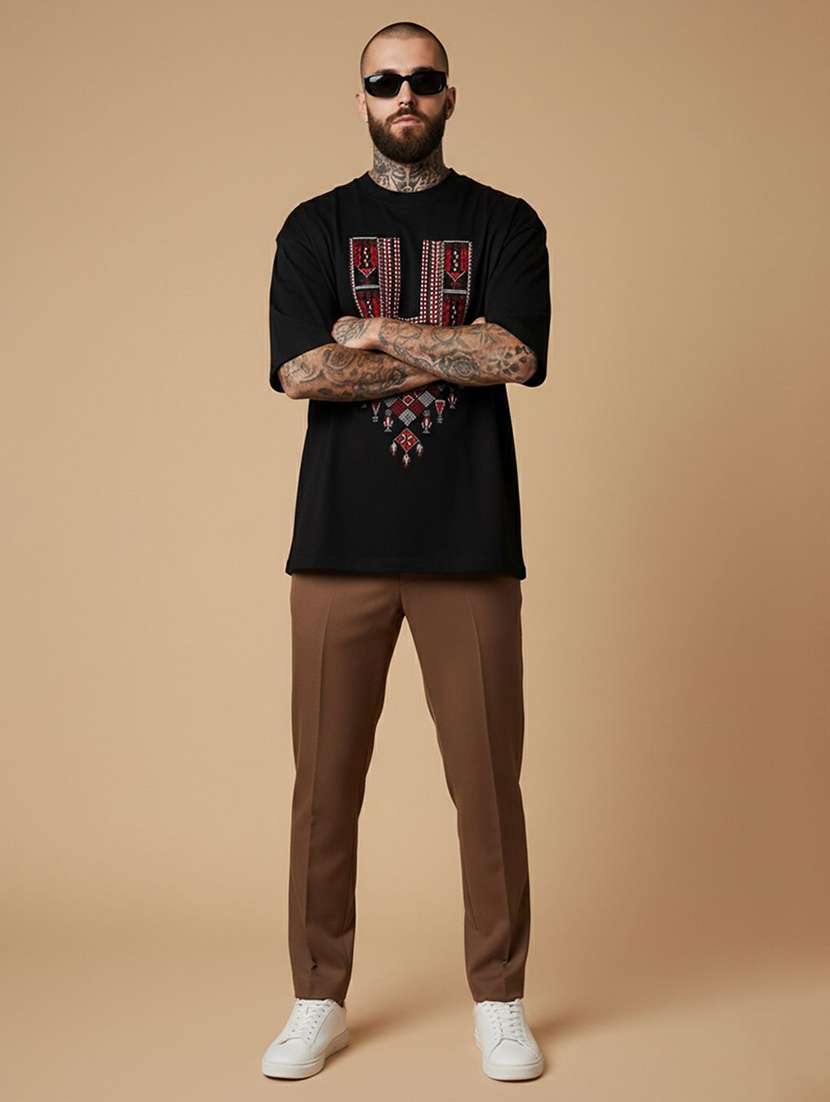 men printed short sleeve oversized t-shirt - 22399285 -  Standard Image - 4