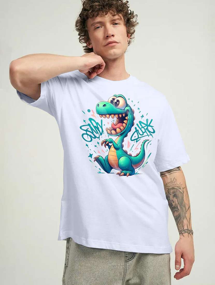 men graphic short sleeve oversized t-shirt - 22399315 -  Standard Image - 1
