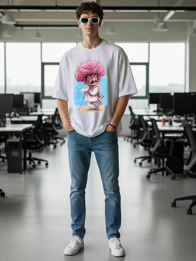 men graphic short sleeve oversized t-shirt - 22399317 -  Standard Image - 4