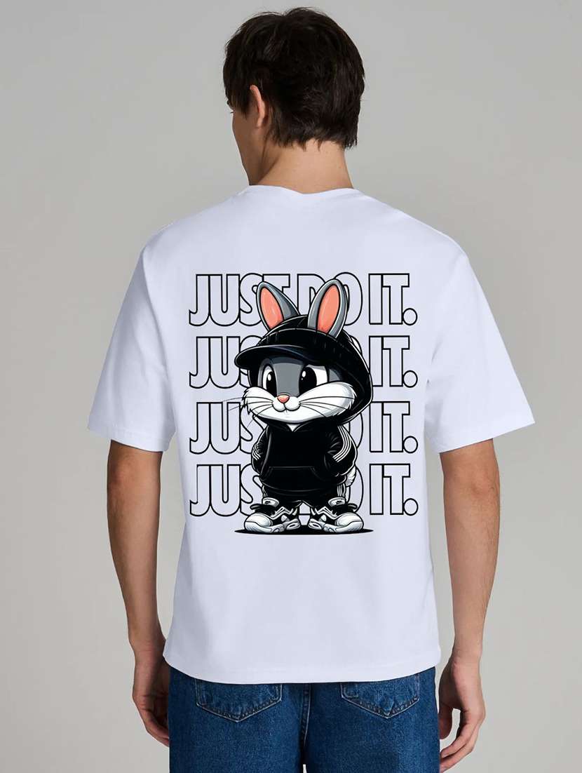 men printed short sleeve oversized t-shirt