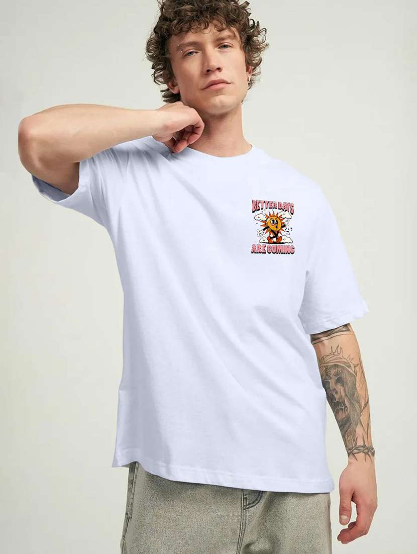 men printed short sleeve oversized t-shirt - 22399328 -  Standard Image - 1