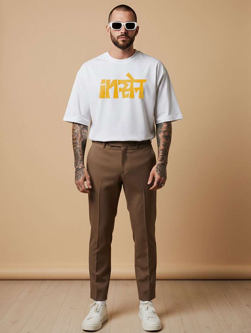 men typographic short sleeve oversized t-shirt - 22399329 -  Standard Image - 4