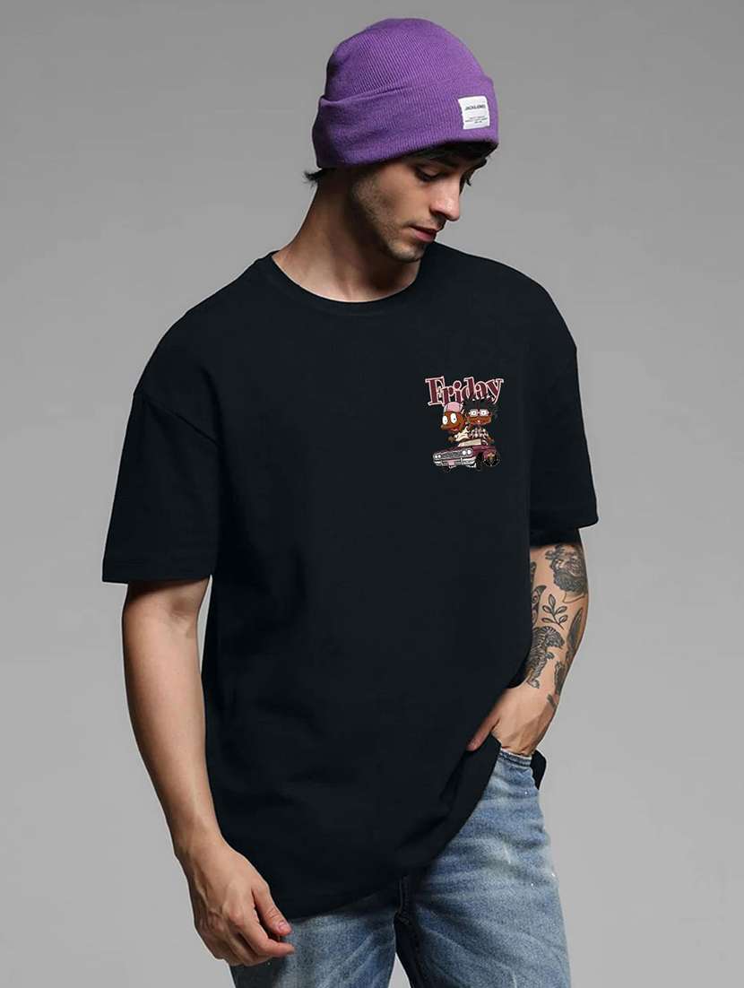 men printed short sleeve oversized t-shirt - 22399335 -  Standard Image - 1