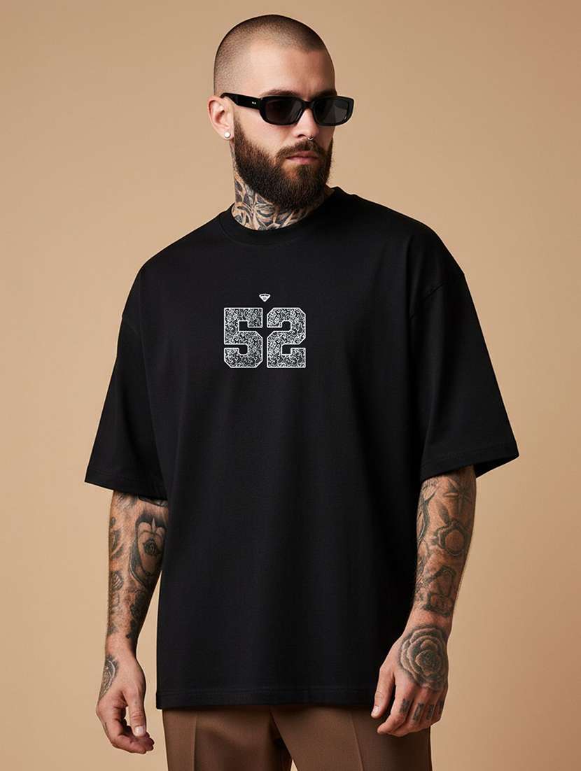 men typographic short sleeve oversized t-shirt - 22399336 -  Standard Image - 1