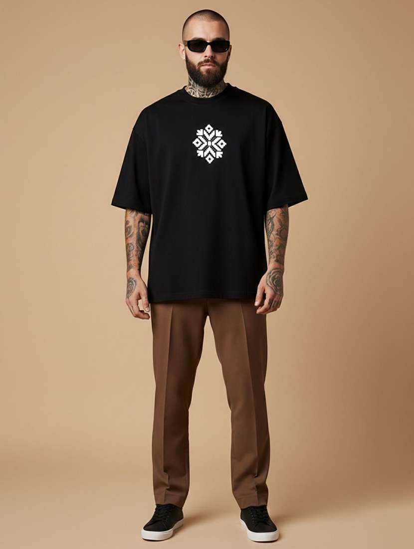 men printed short sleeve oversized t-shirt - 22399341 -  Standard Image - 4