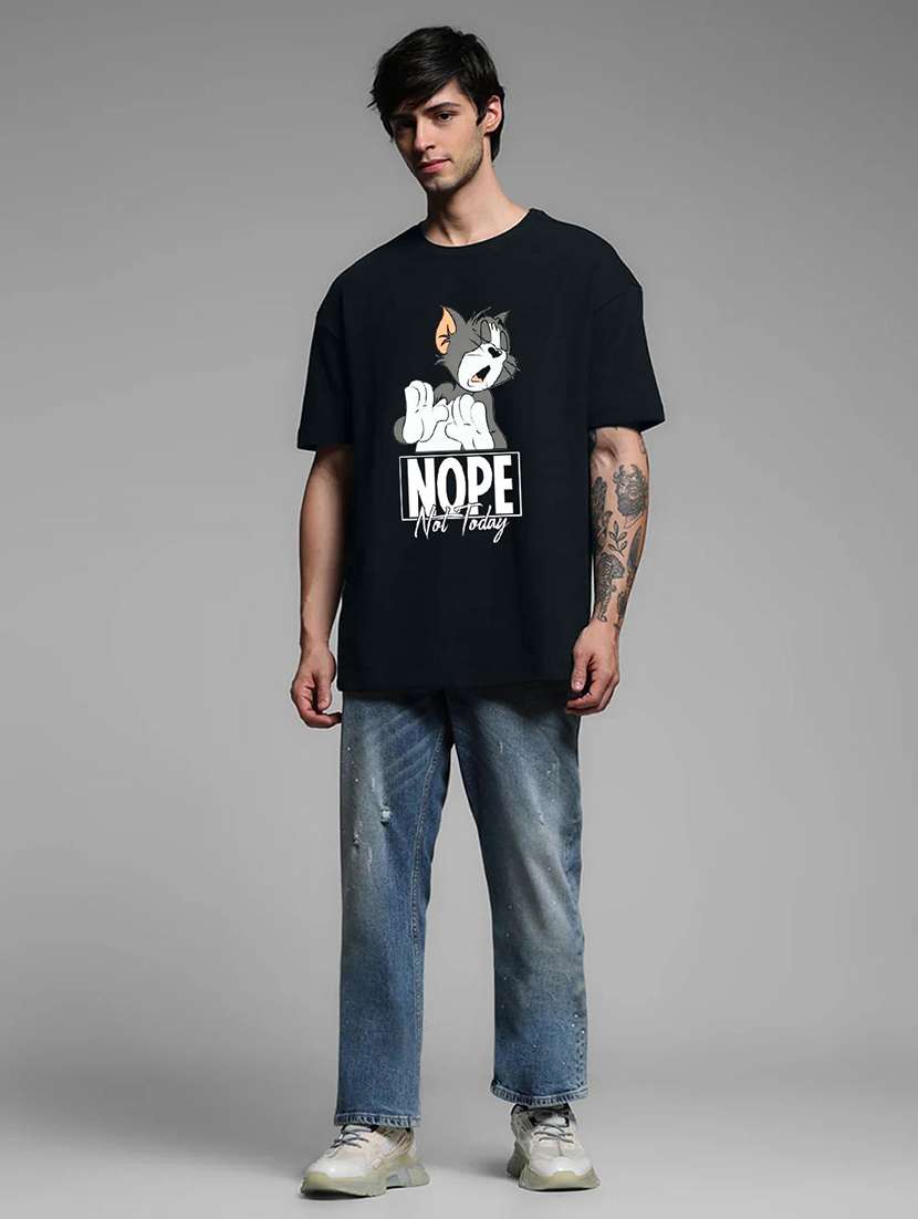 men printed short sleeve oversized t-shirt - 22399364 -  Standard Image - 4