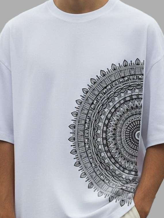men printed short sleeve oversized t-shirt - 22399382 -  Standard Image - 1