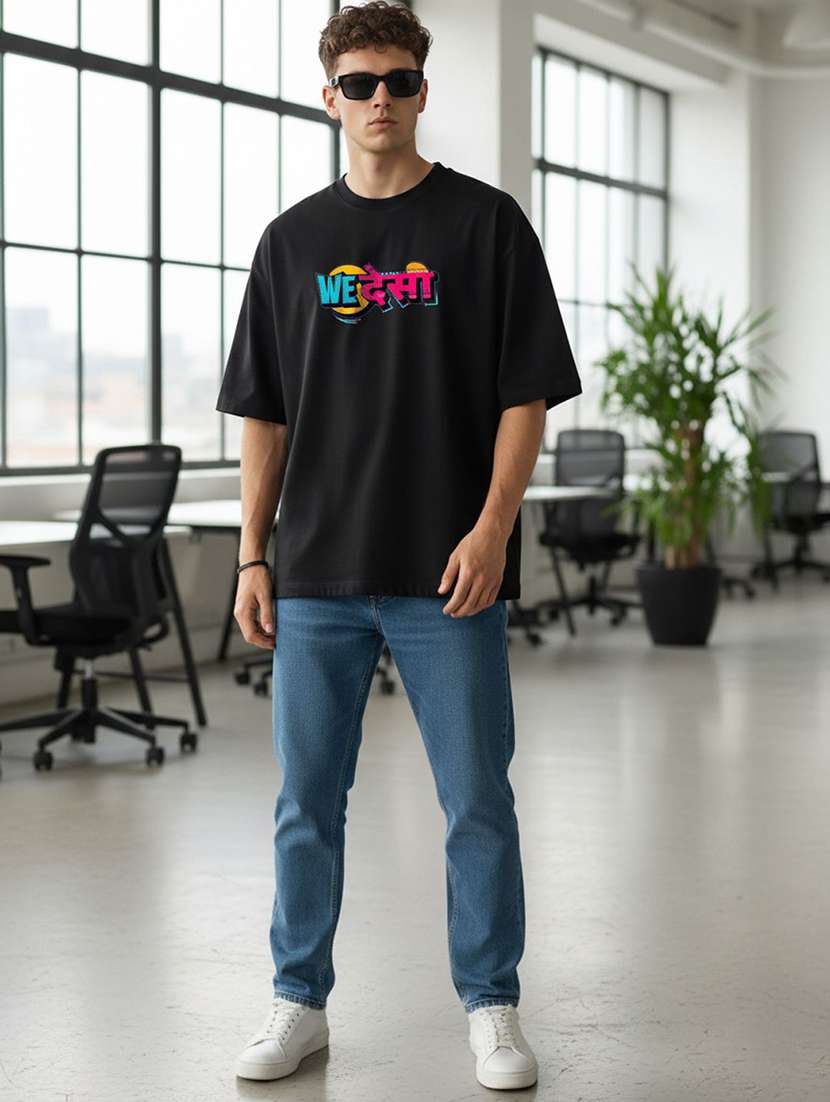 men typographic short sleeve oversized t-shirt - 22399407 -  Standard Image - 4