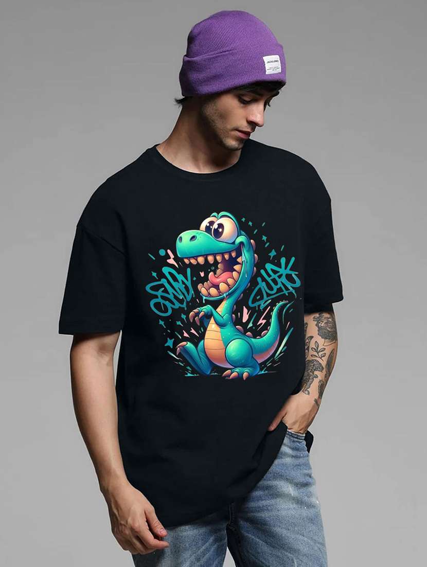 men graphic short sleeve oversized t-shirt - 22399417 -  Standard Image - 1