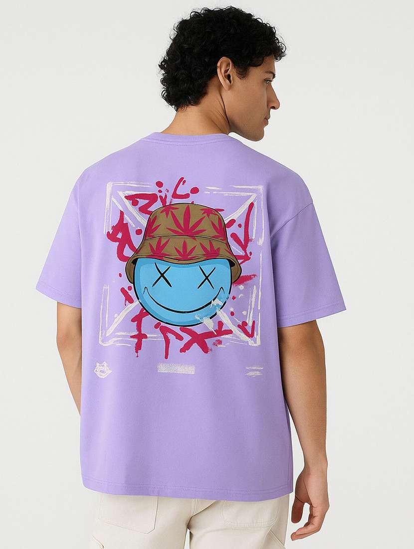 men graphic short sleeve oversized t-shirt