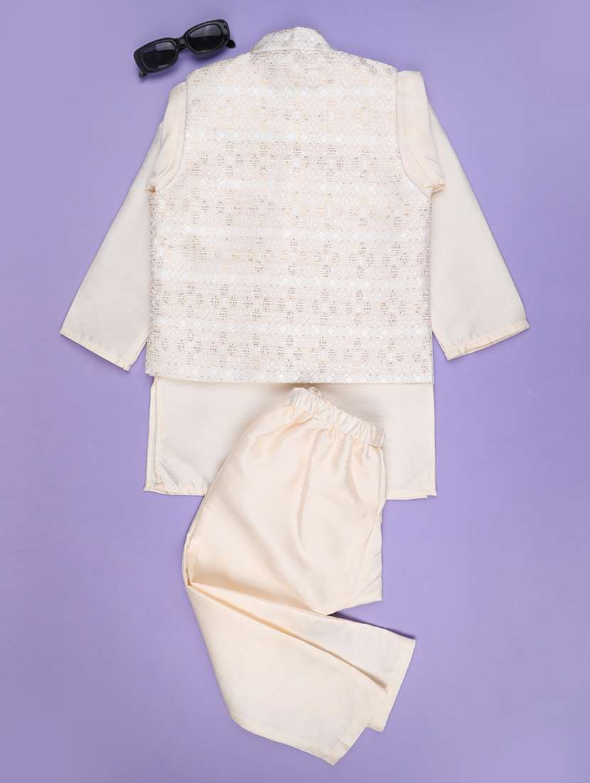 cream cotton kurta sets kurtas & set - 22399493 -  Standard Image - 1