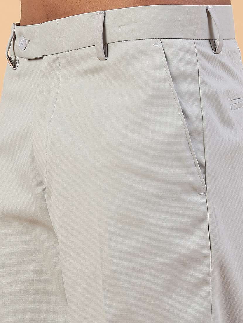Men Self Design Mid Rise Regular Fit Trouser - 22399503 -  Standard Image - 1