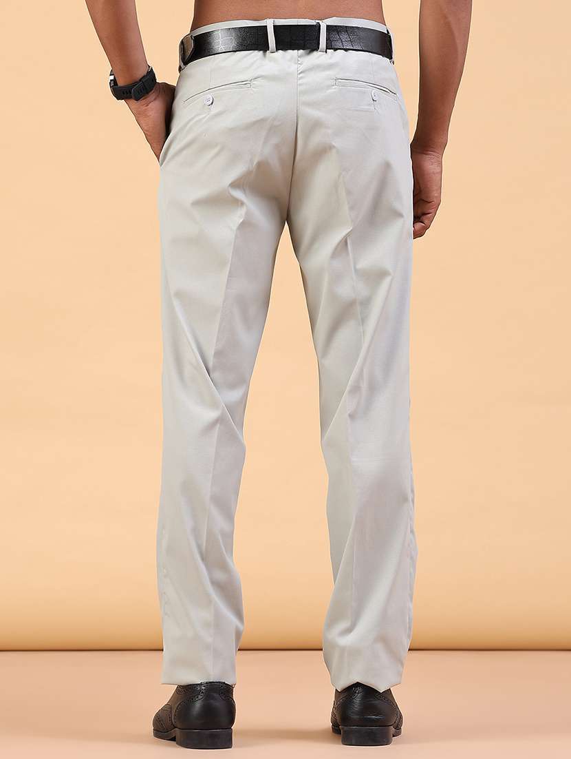 Men Self Design Mid Rise Regular Fit Trouser - 22399503 -  Standard Image - 4