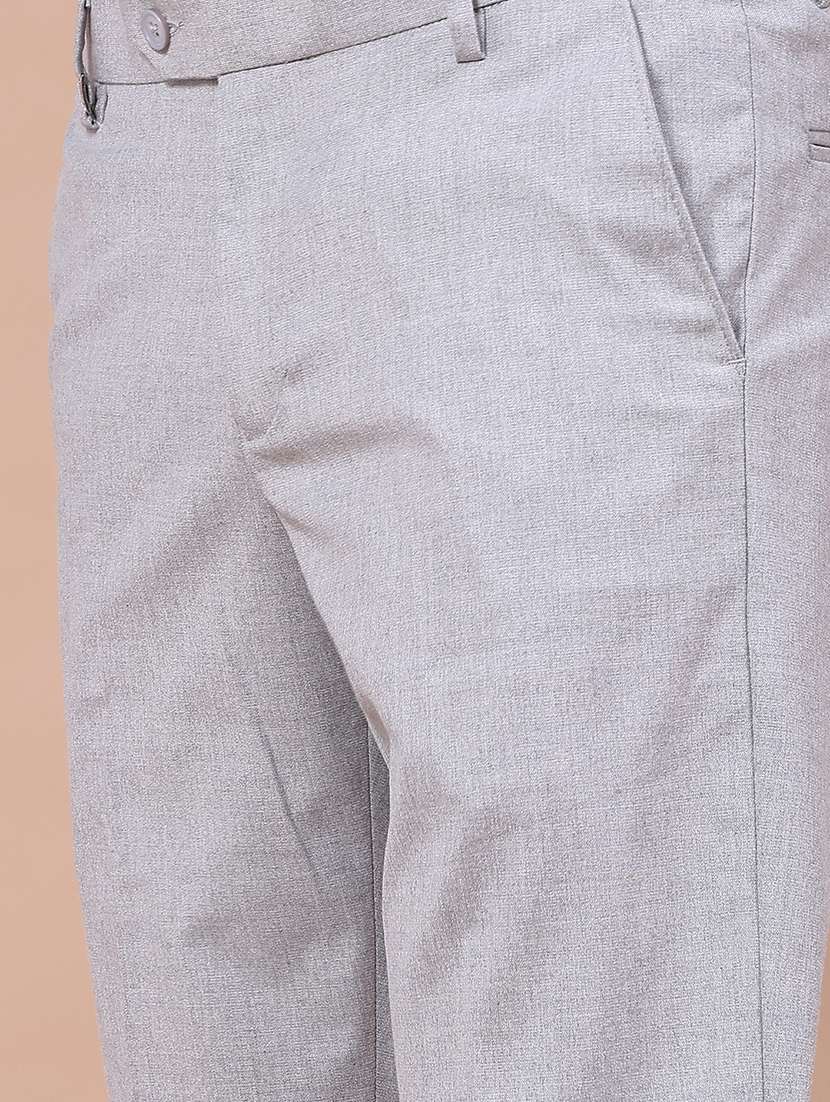 Men Self Design Mid Rise Regular Fit Trouser - 22399510 -  Standard Image - 1