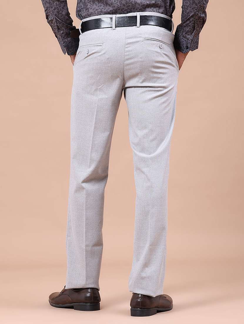 Men Self Design Mid Rise Regular Fit Trouser - 22399510 -  Standard Image - 4