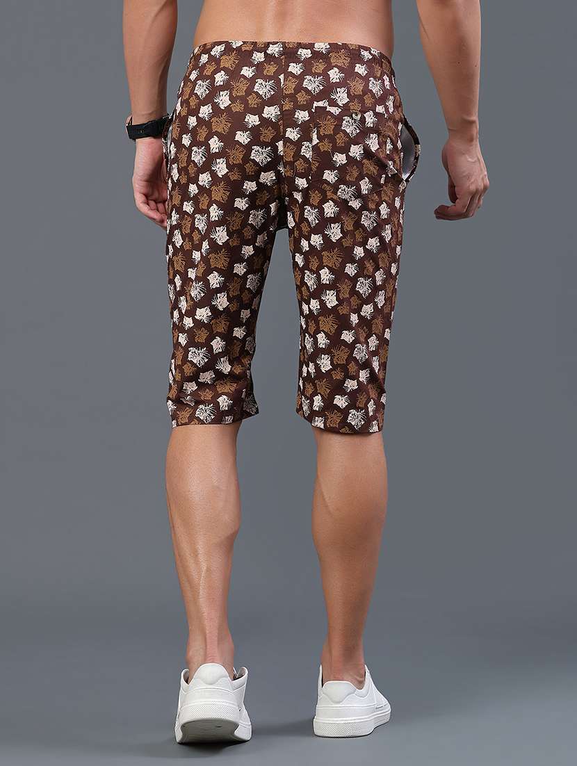 men printed mid rise three fourth shorts - 22399614 -  Standard Image - 4