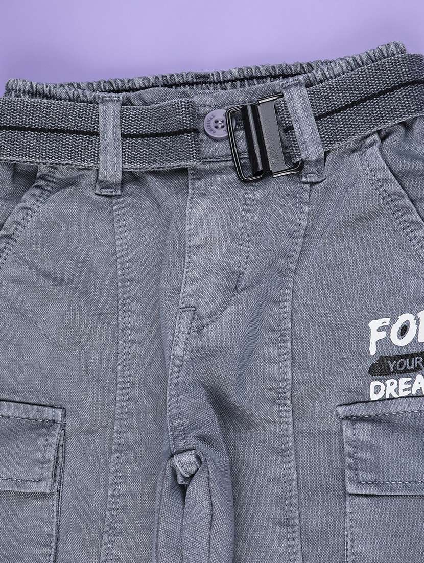 grey poly cotton plain jean - 22399698 -  Standard Image - 4