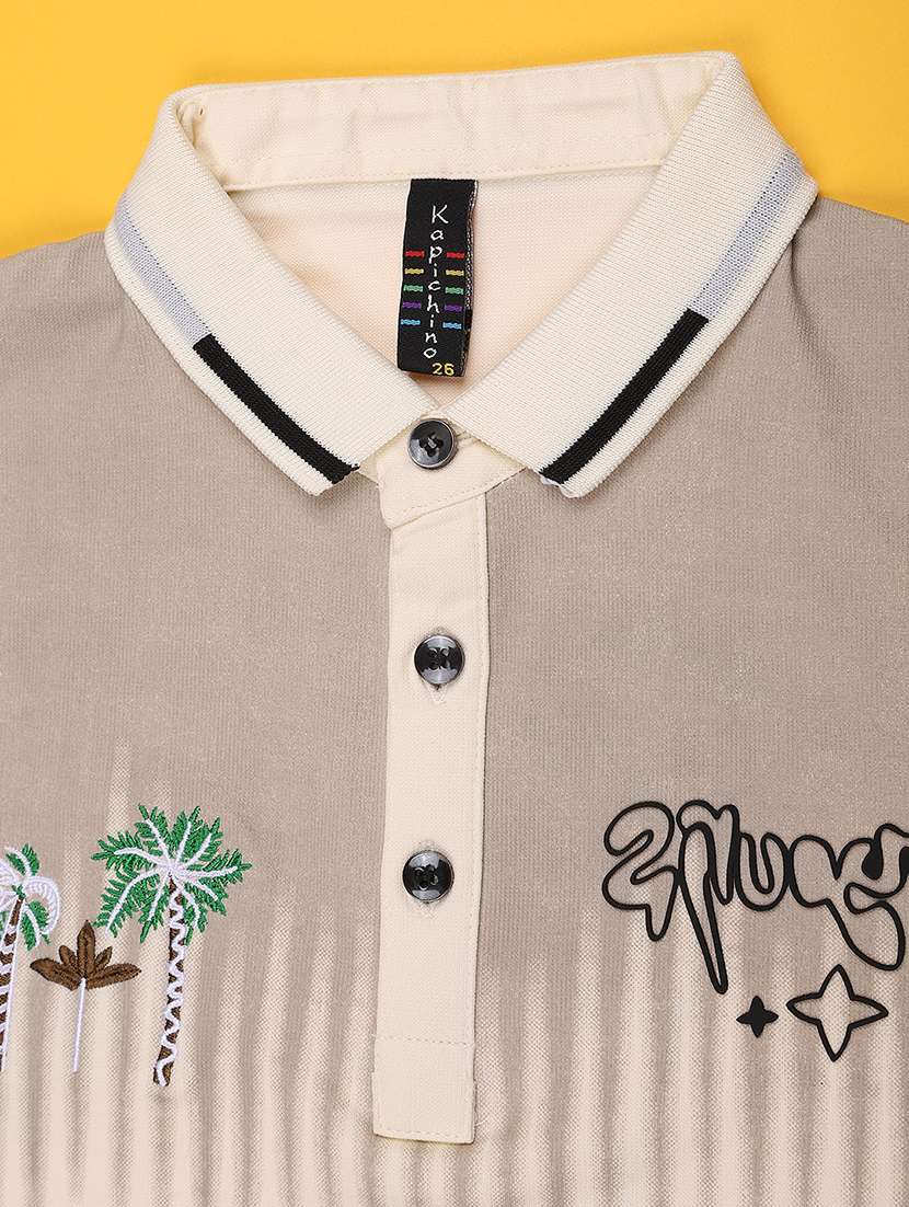 boys printed short sleeves polo neck t-shirt - 22399703 -  Standard Image - 4