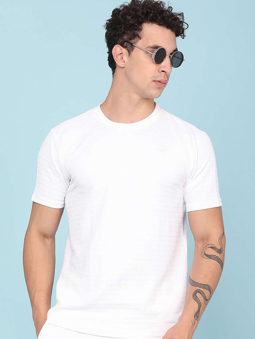 men self design t-shirt and shorts co-ord set - 22399785 -  Standard Image - 4