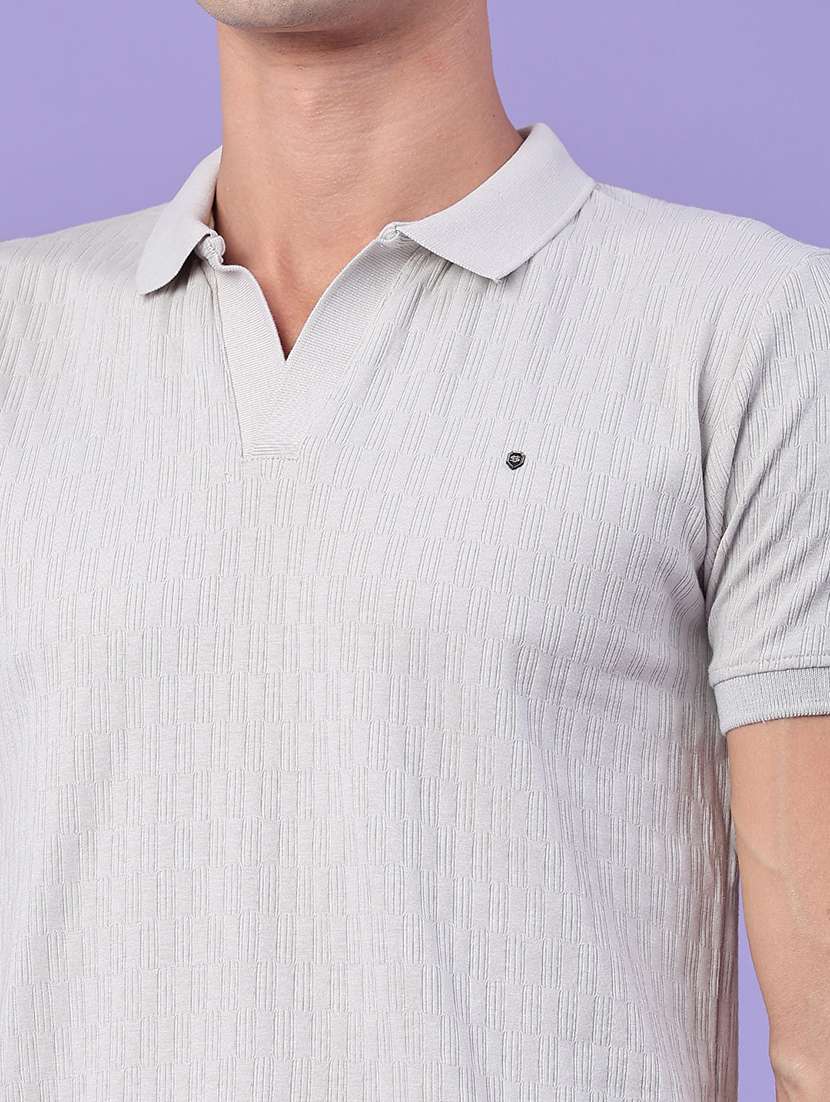 men self design short sleeve slim fit polo t-shirt - 22399852 -  Standard Image - 1