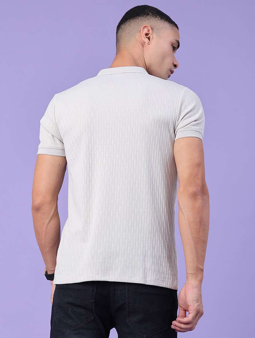 men self design short sleeve slim fit polo t-shirt - 22399852 -  Standard Image - 4