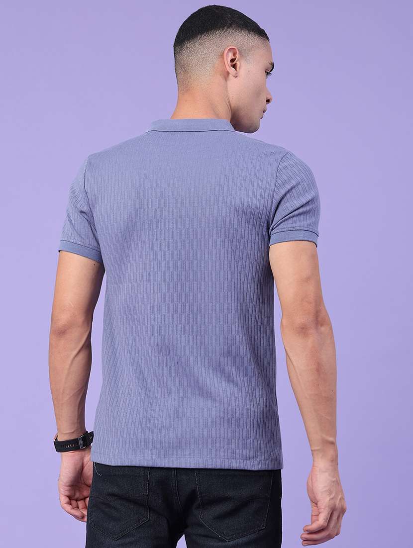 men self design short sleeve slim fit polo t-shirt - 22399854 -  Standard Image - 4