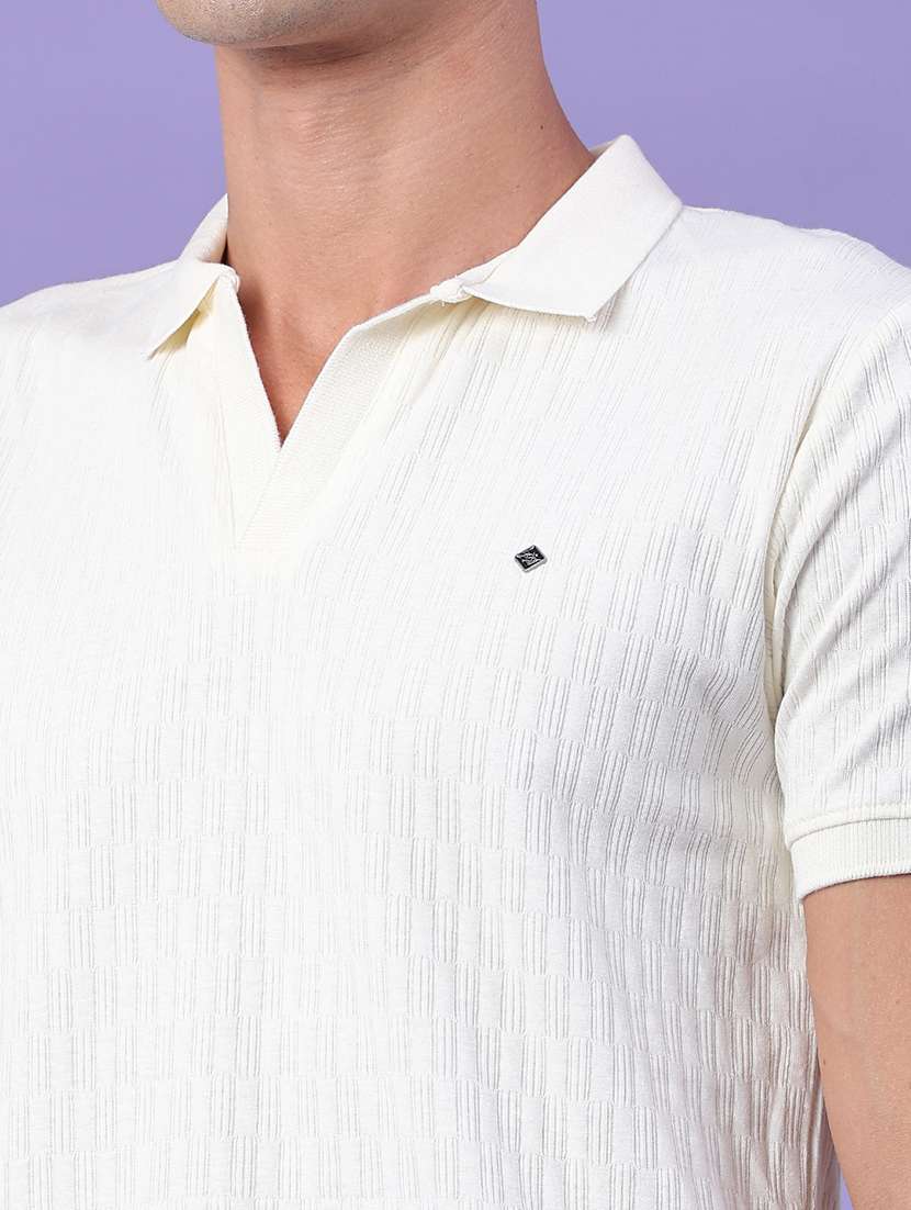 men self design short sleeve slim fit polo t-shirt - 22399856 -  Standard Image - 1