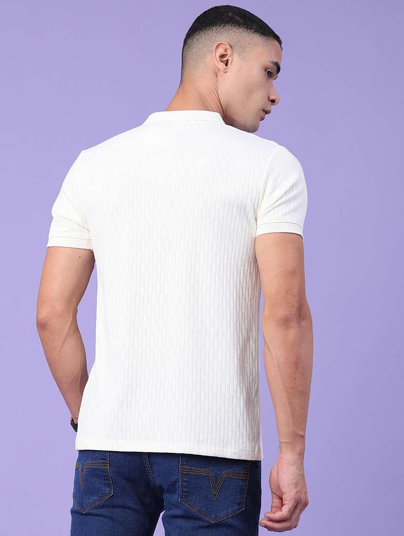 men self design short sleeve slim fit polo t-shirt - 22399856 -  Standard Image - 4