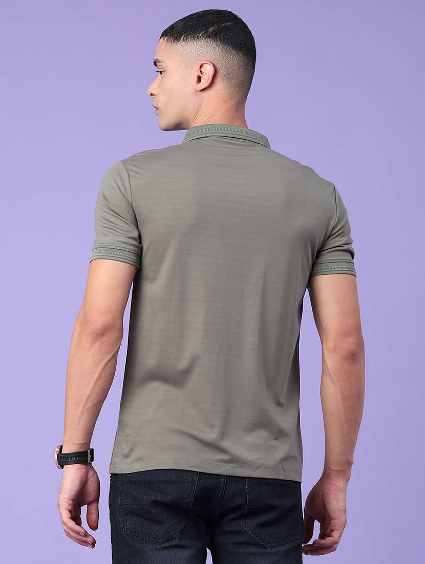 men solid short sleeve slim fit polo t-shirt - 22399862 -  Standard Image - 4