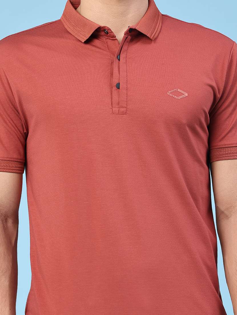 men solid short sleeve slim fit polo t-shirt - 22399864 -  Standard Image - 1