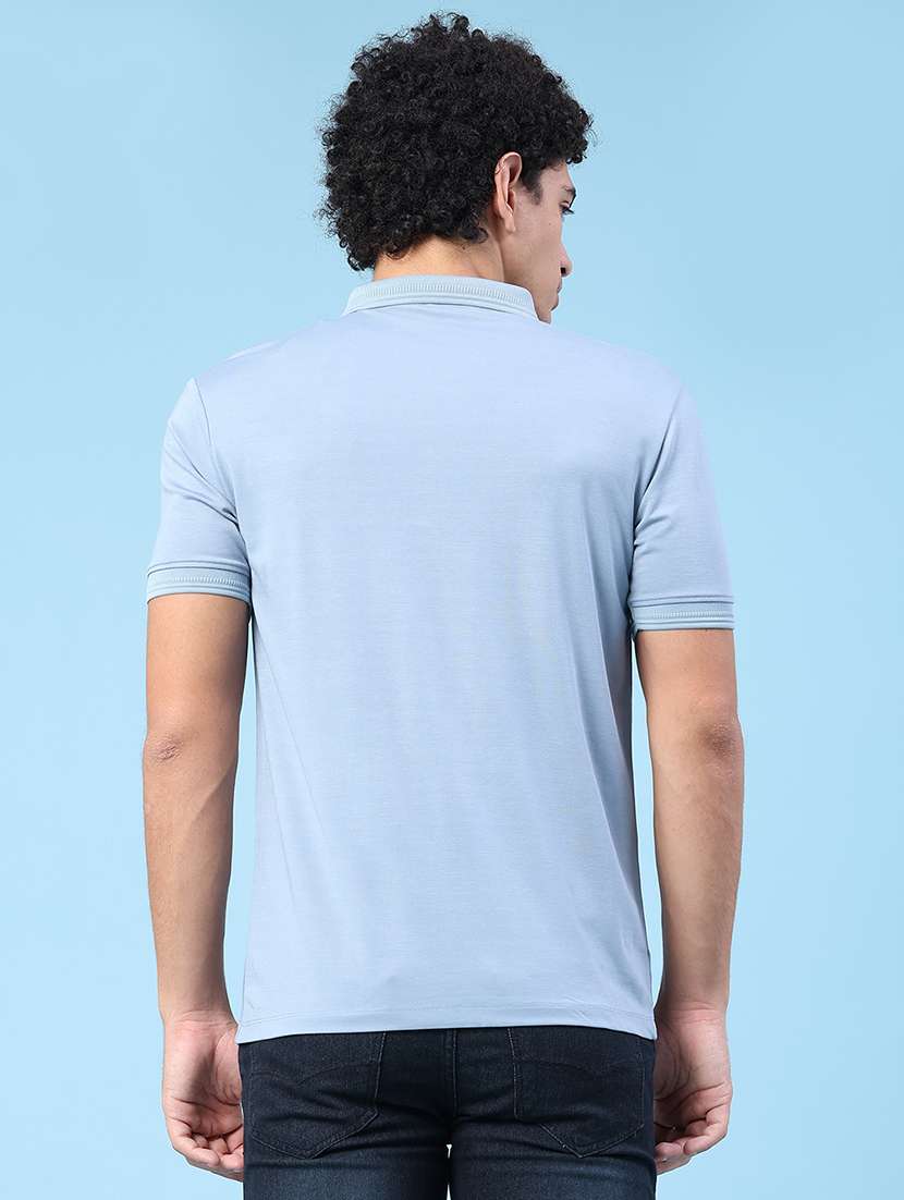 men solid short sleeve slim fit polo t-shirt - 22399865 -  Standard Image - 4