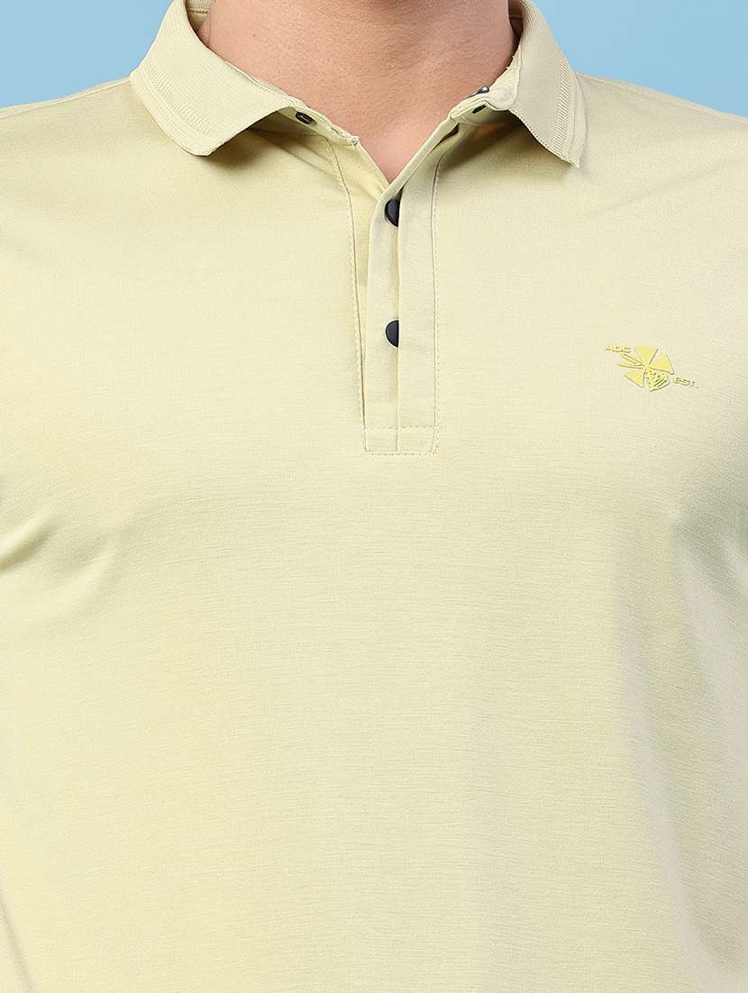 men solid short sleeve slim fit polo t-shirt - 22399866 -  Standard Image - 1
