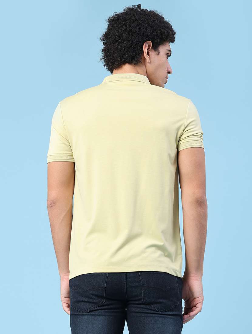 men solid short sleeve slim fit polo t-shirt - 22399866 -  Standard Image - 4