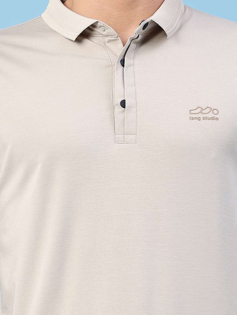 men solid short sleeve slim fit polo t-shirt - 22399867 -  Standard Image - 1