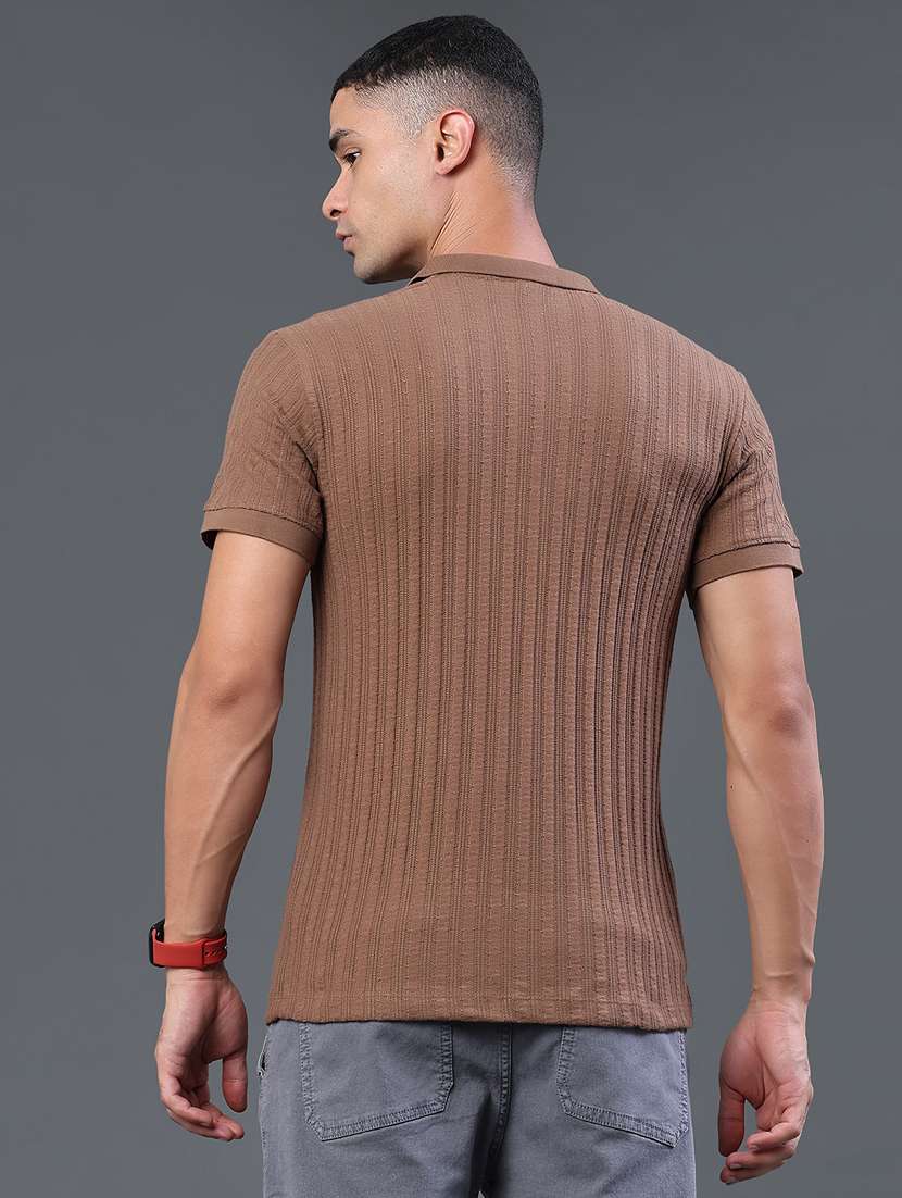 men self design short sleeve slim fit polo t-shirt - 22399868 -  Standard Image - 4