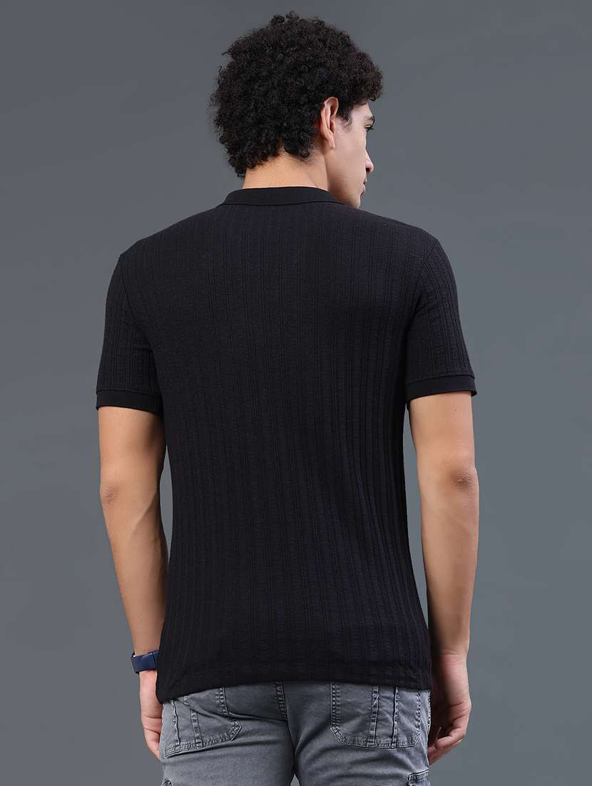 men self design short sleeve slim fit polo t-shirt - 22399870 -  Standard Image - 4