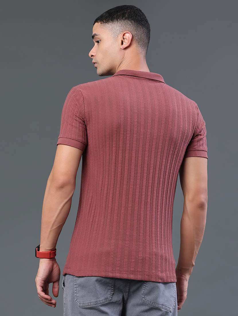 men self design short sleeve slim fit polo t-shirt - 22399871 -  Standard Image - 4