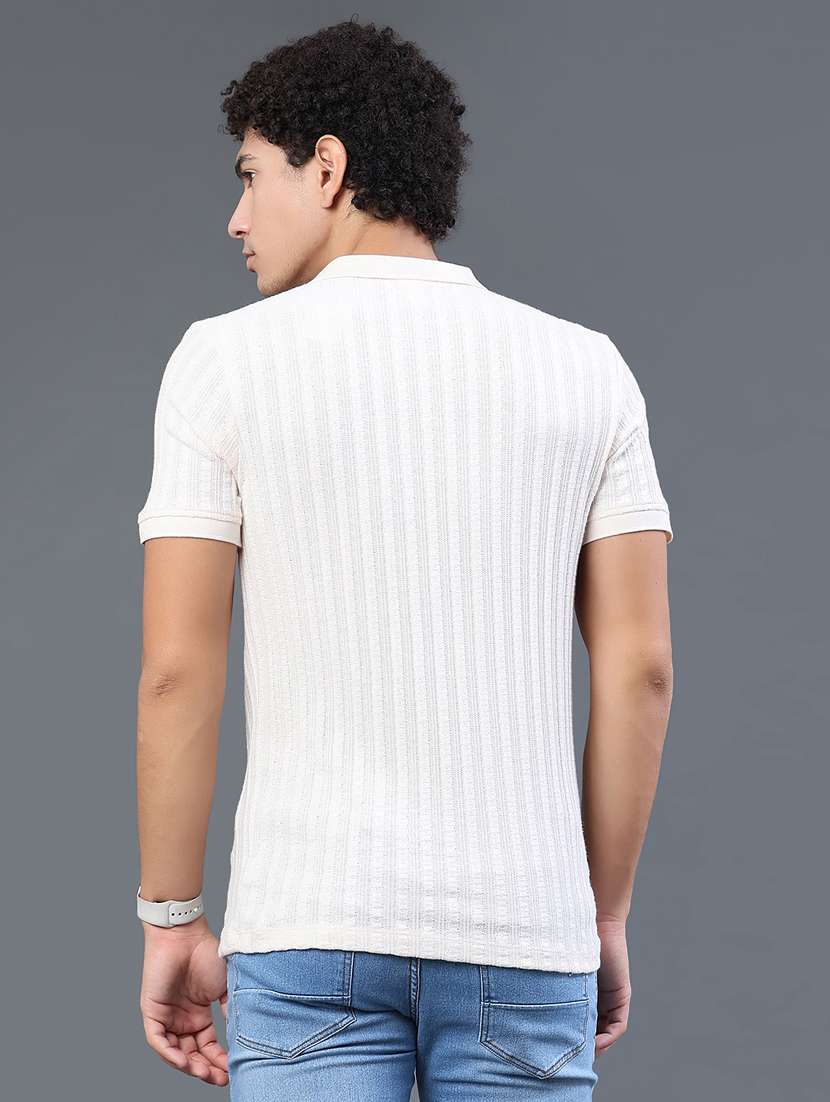 men self design short sleeve slim fit polo t-shirt - 22399872 -  Standard Image - 4