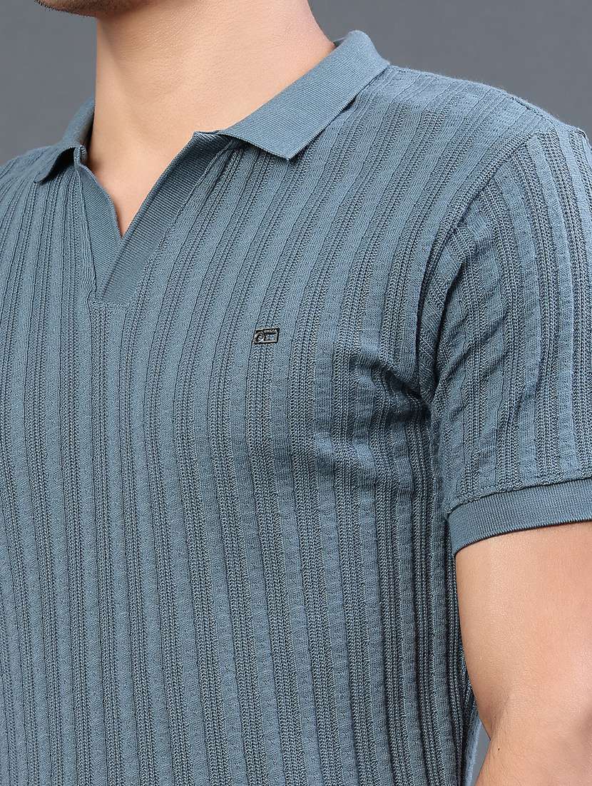 men self design short sleeve slim fit polo t-shirt - 22399873 -  Standard Image - 1