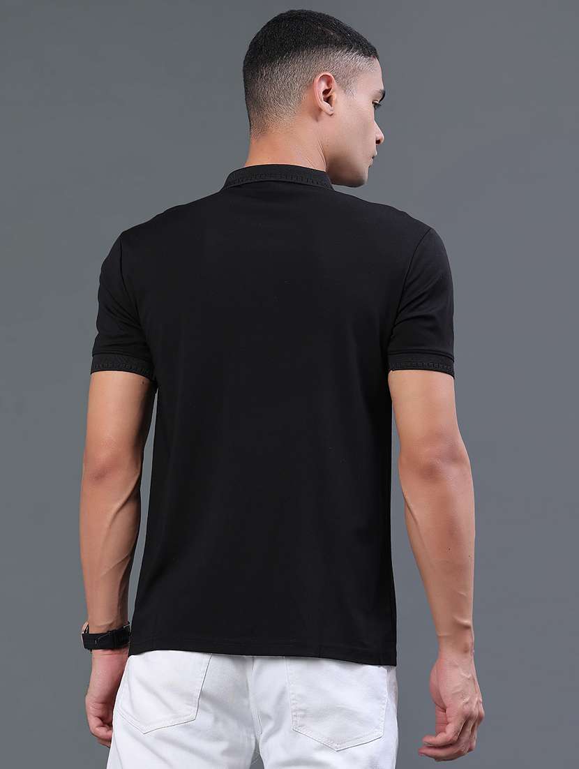 men solid short sleeve slim fit polo t-shirt - 22399875 -  Standard Image - 4