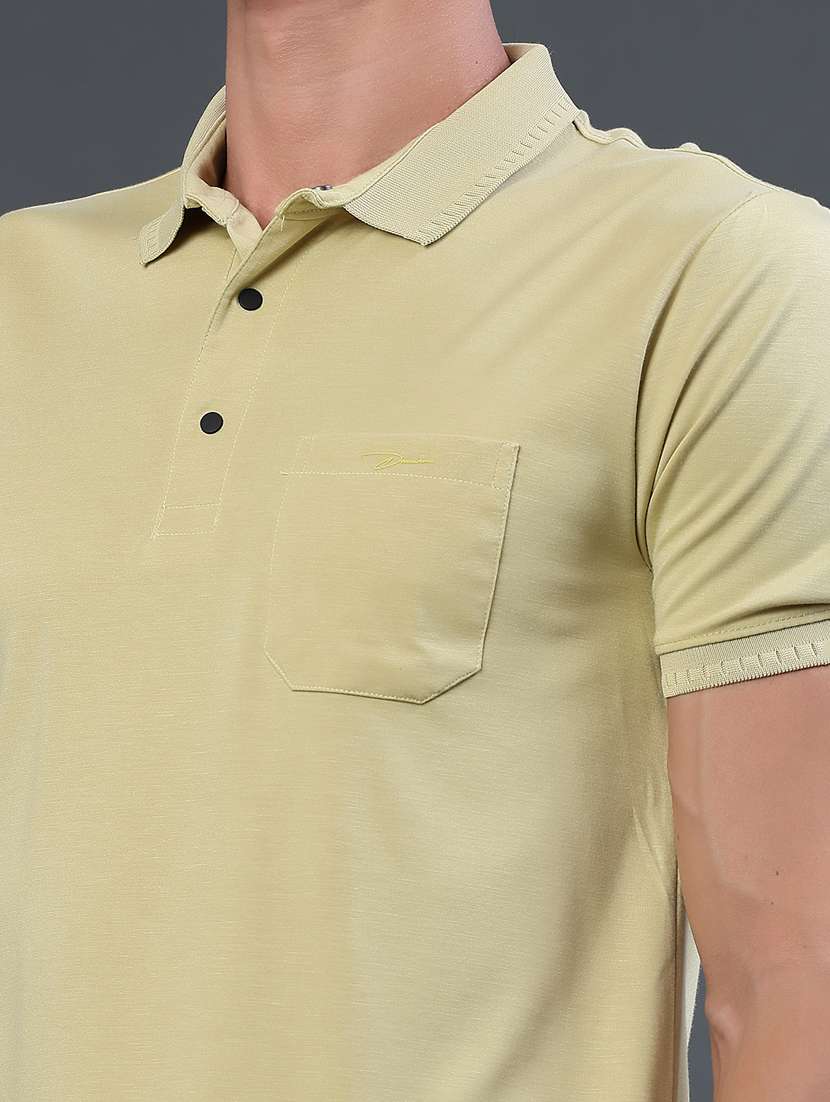 men solid short sleeve slim fit polo t-shirt - 22399879 -  Standard Image - 1