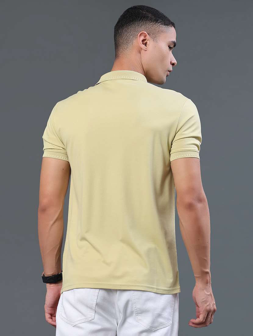 men solid short sleeve slim fit polo t-shirt - 22399879 -  Standard Image - 4